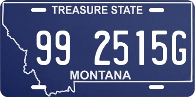 MT license plate 992515G