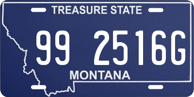 MT license plate 992516G