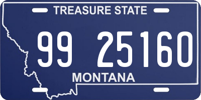 MT license plate 992516O