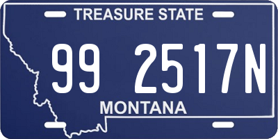 MT license plate 992517N