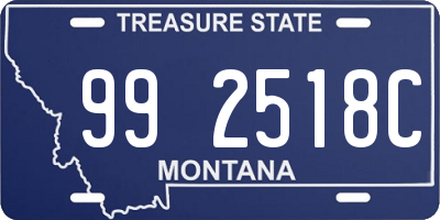 MT license plate 992518C