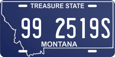 MT license plate 992519S