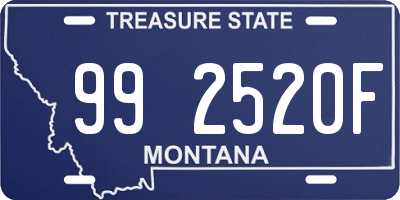 MT license plate 992520F