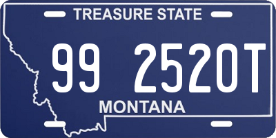 MT license plate 992520T