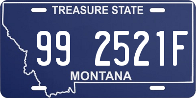 MT license plate 992521F