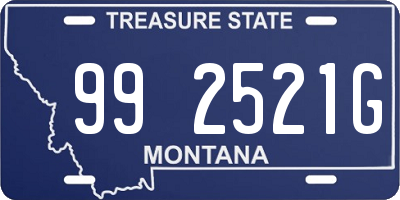 MT license plate 992521G