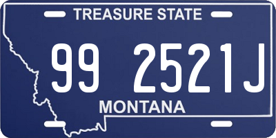 MT license plate 992521J