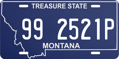 MT license plate 992521P