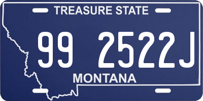 MT license plate 992522J