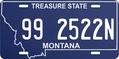 MT license plate 992522N