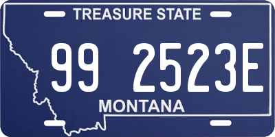 MT license plate 992523E