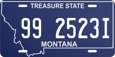 MT license plate 992523I