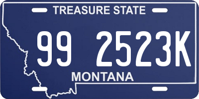 MT license plate 992523K