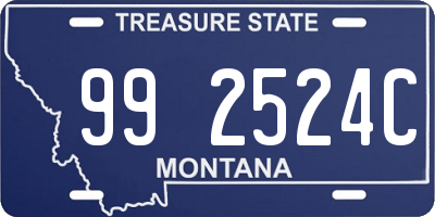 MT license plate 992524C