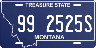 MT license plate 992525S