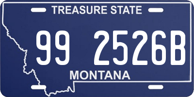 MT license plate 992526B