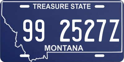 MT license plate 992527Z