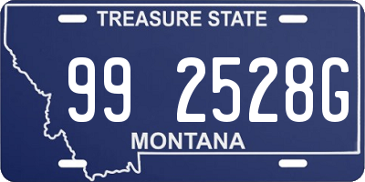 MT license plate 992528G