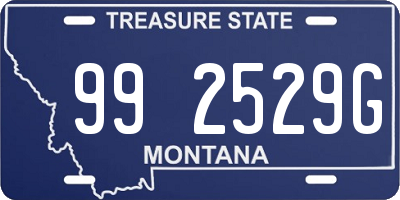 MT license plate 992529G