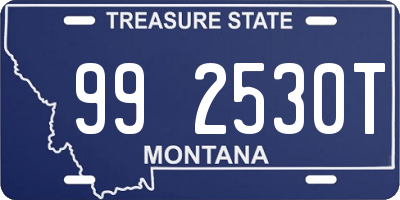 MT license plate 992530T