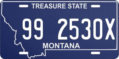 MT license plate 992530X