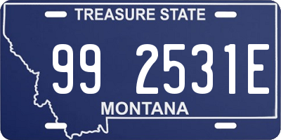 MT license plate 992531E