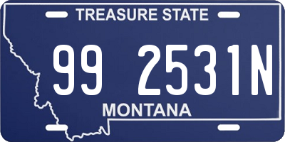 MT license plate 992531N