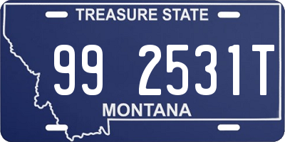 MT license plate 992531T