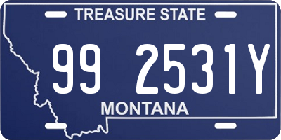 MT license plate 992531Y