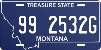 MT license plate 992532G