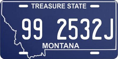 MT license plate 992532J