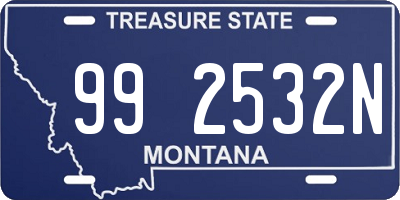 MT license plate 992532N