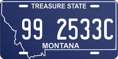 MT license plate 992533C