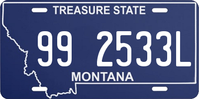 MT license plate 992533L