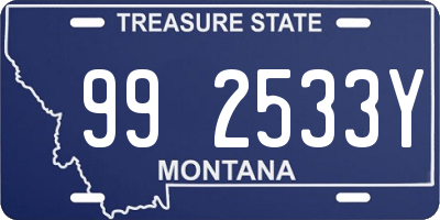 MT license plate 992533Y