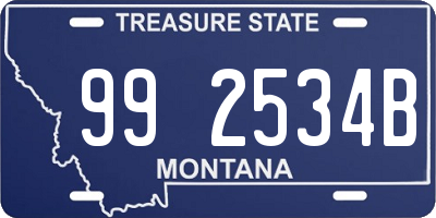 MT license plate 992534B