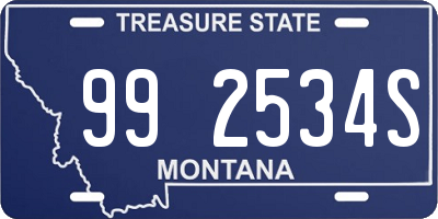 MT license plate 992534S