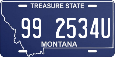 MT license plate 992534U