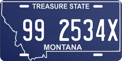 MT license plate 992534X