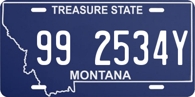 MT license plate 992534Y