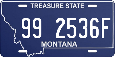 MT license plate 992536F