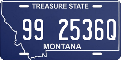 MT license plate 992536Q