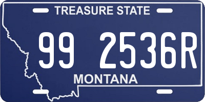 MT license plate 992536R