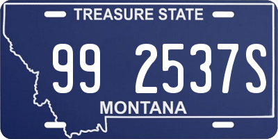 MT license plate 992537S