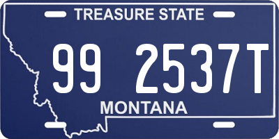 MT license plate 992537T