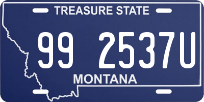 MT license plate 992537U