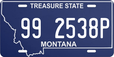 MT license plate 992538P