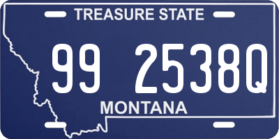 MT license plate 992538Q