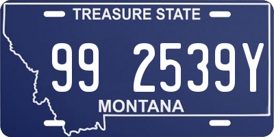 MT license plate 992539Y