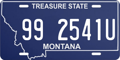 MT license plate 992541U